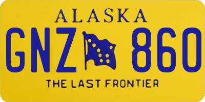 AK license plate GNZ860