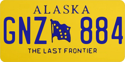 AK license plate GNZ884