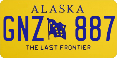 AK license plate GNZ887