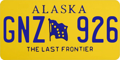 AK license plate GNZ926