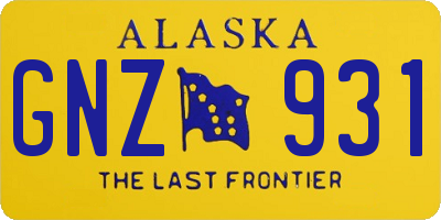 AK license plate GNZ931