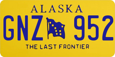 AK license plate GNZ952