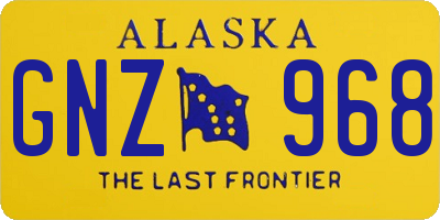 AK license plate GNZ968