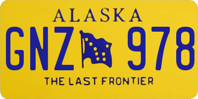 AK license plate GNZ978