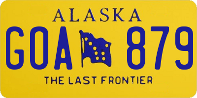 AK license plate GOA879