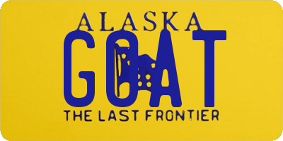 AK license plate GOAT