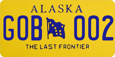 AK license plate GOB002