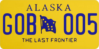 AK license plate GOB005