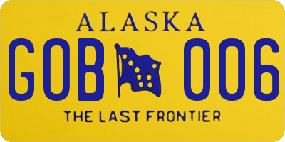 AK license plate GOB006