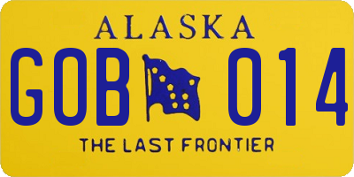 AK license plate GOB014