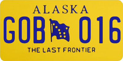 AK license plate GOB016