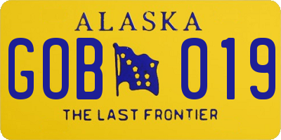 AK license plate GOB019