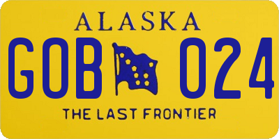 AK license plate GOB024