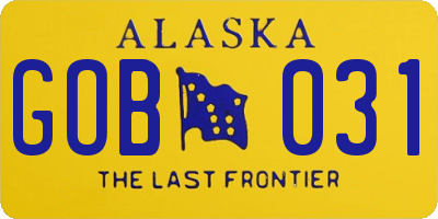 AK license plate GOB031