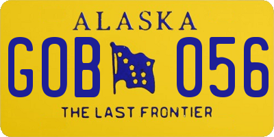 AK license plate GOB056