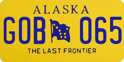 AK license plate GOB065