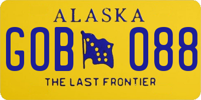 AK license plate GOB088