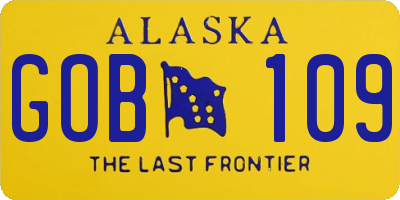 AK license plate GOB109