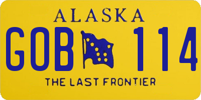 AK license plate GOB114