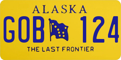 AK license plate GOB124