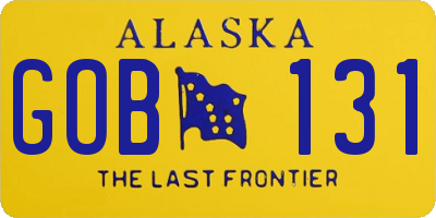 AK license plate GOB131