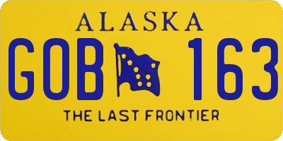 AK license plate GOB163