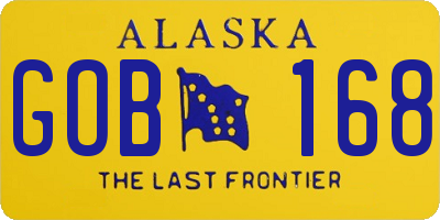 AK license plate GOB168