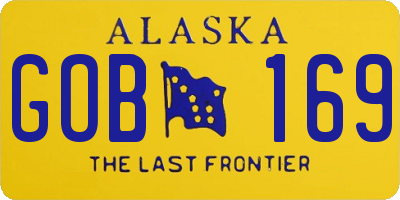 AK license plate GOB169