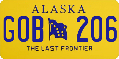 AK license plate GOB206