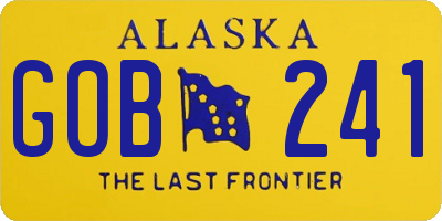 AK license plate GOB241