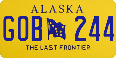 AK license plate GOB244