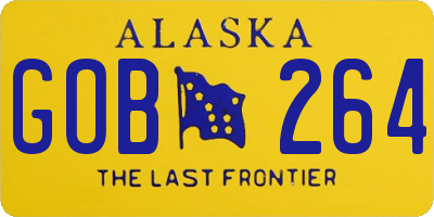 AK license plate GOB264