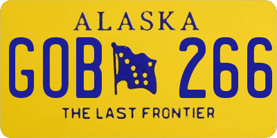 AK license plate GOB266