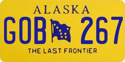 AK license plate GOB267