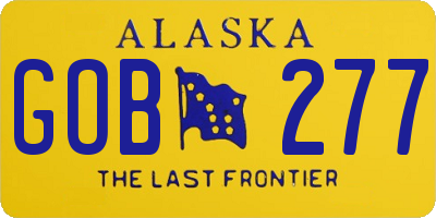 AK license plate GOB277