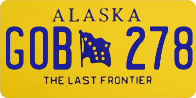 AK license plate GOB278