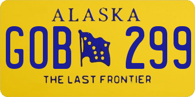 AK license plate GOB299