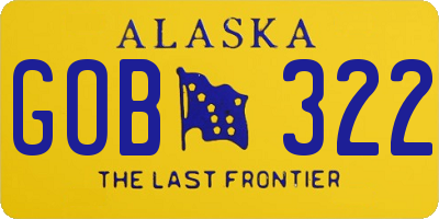 AK license plate GOB322