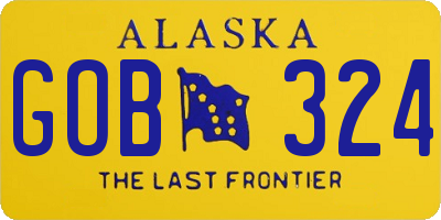 AK license plate GOB324