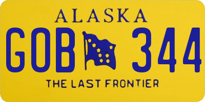 AK license plate GOB344