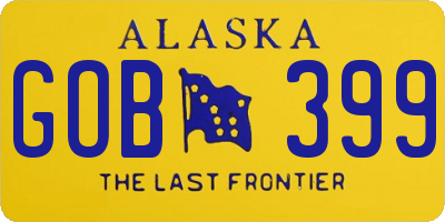 AK license plate GOB399