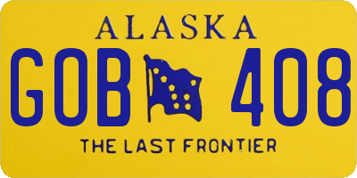 AK license plate GOB408