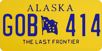 AK license plate GOB414