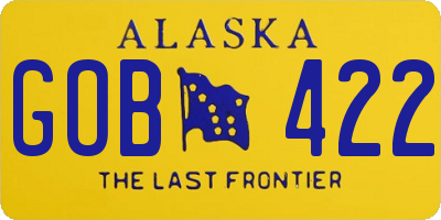 AK license plate GOB422