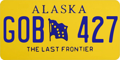 AK license plate GOB427