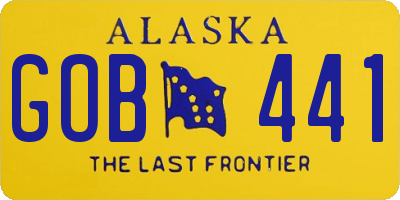 AK license plate GOB441