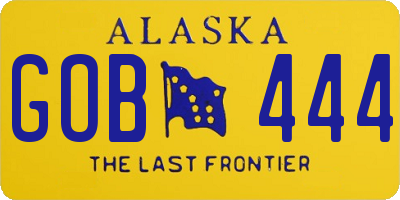 AK license plate GOB444