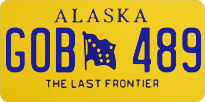 AK license plate GOB489