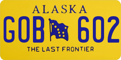 AK license plate GOB602