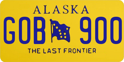 AK license plate GOB900